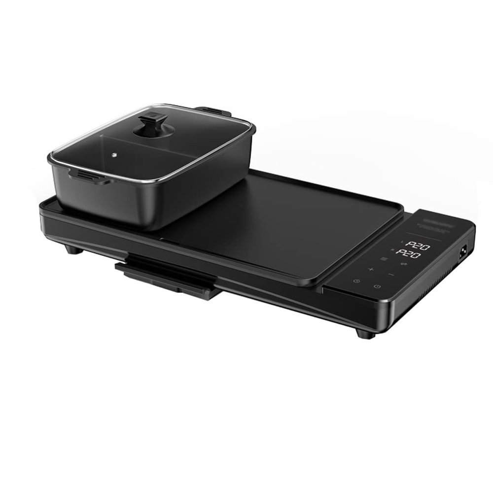 Hotpot IPS LCD Touch Hot Pot Barbecue One Pot Household Grill Fry-shabu Grilled Fish Pan Teppanyaki barbecue
