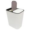 Cabilock Large Outdoor Trash Can Lid Home Garbage Can Kitchen Waste Bin Plastic Dual Bins Easy Open Random Color view 1