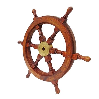 AWF Antique Nautical Wooden Ship Wheel Vintage Pirate Captain Boat Wheel For Home Decor And Decoration Collectable Ship Wheel 18 Inches, New Year Gift, Gift for Teens, Gift for Marine Lovers