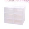 Cabilock 6pcs Stackable Thickened Transparent Plastic Shoe Storage Case for Men Space-saving Organizer for Spaces and Closets White view 1
