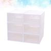 Cabilock 6pcs Stackable Thickened Transparent Plastic Shoe Storage Case for Men Space-saving Organizer for Spaces and Closets White view 2