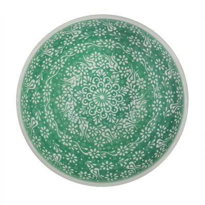 10" Salad Serving Pastel Relief Bowl, Embossed Modern Cereal Bowl, Large Ceramic Dessert Dinner Set & Breakfast Tray, Dining Soup Bowl, Cook