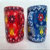 2x Ceramic Embossed Floral Coffee Mug, Rustic Tea Cup, Water Glasses Tumbler, Painted Stoneware Americano Mug, Neighbour Gifts, Gift for Mom view 3