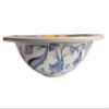 Bathroom Blue Flower Wash Basin, Bathroom Ceramic Vessel Sink, Above Countertop Kitchen Basin, Bleu Blanc Sink, Lavatory, House Remodeling view 4