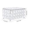 Artificial Crystal Tissue Box Rectangular Decorative Household Tissue Holder,Sparkling Tissue Holder for Bathroom Dresser Night Stand Table Car Store Office Home Decor view 3