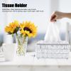 Artificial Crystal Tissue Box Rectangular Decorative Household Tissue Holder,Sparkling Tissue Holder for Bathroom Dresser Night Stand Table Car Store Office Home Decor view 4