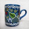 2x Ceramic Embossed Coffee Mug, Rustic Tea Cup, Water Glasses Tumbler, Hand painted Stoneware Americano Mug, Neighbour Gifts, Gift for Mom view 2