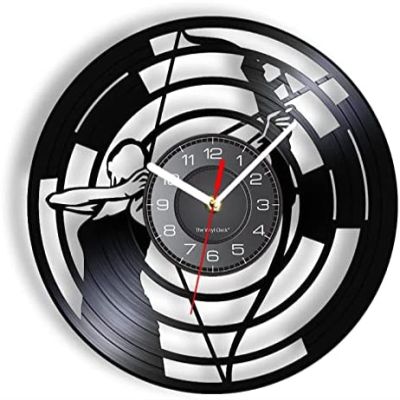 30 Cm Wall Clock Archer Girl Vinyl Record Wall Clock Bow and Arrow Target Music Album Artwork Women Bow and Arrow Hunting Retro Clocks Archery Gifts