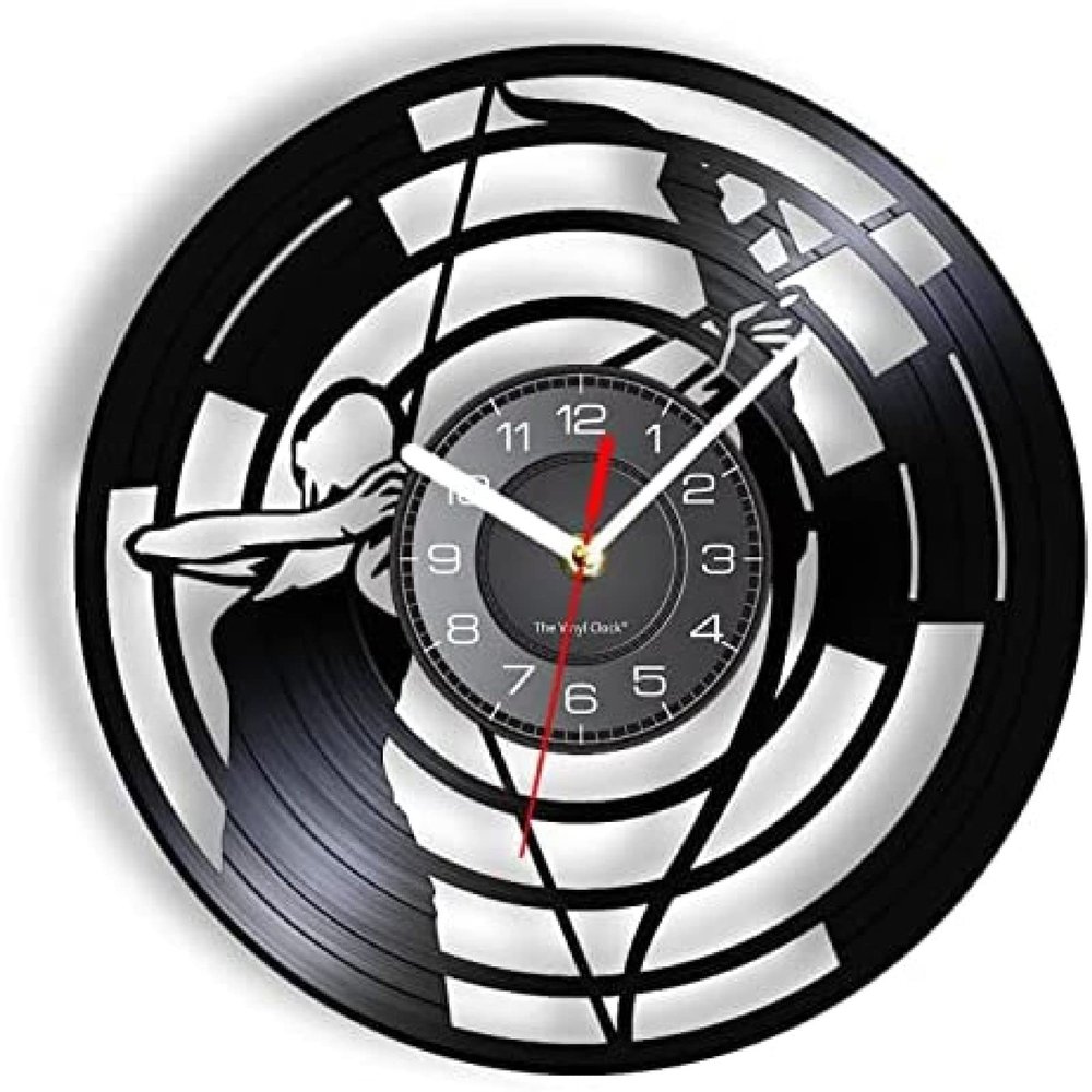30 Cm Wall Clock Archer Girl Vinyl Record Wall Clock Bow and Arrow Target Music Album Artwork Women Bow and Arrow Hunting Retro Clocks Archery Gifts