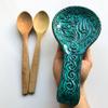 Ceramic Spoon Rest for Kitchen, Trivets & Porcelain Extra Large Spoon Holders, Utensil Holder for Spoons, Ladles, Tong, Gift for Cook Cooker view 2