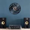 Music Vinyl Wall Clock 12Inch Music Notes Wall Art Treble Clef Vinyl Record Wall Clock Hanging Sheet Music Art Watch Rock N Roll Music Lover Gift view 4