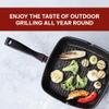 Alva Energy 11 Inch Ceramic Coated Cast Aluminum Grill Pan Nonstick Easy Clean Even Heating with Grill Marks Fat Drainage Lightweight Sturdy Indoor Oven Induction Cooking Stay Cool Balanced Handles view 3