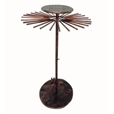 WIGING Silk Scarf Display Rack, Floor Iron Rotating Scarf Display Shelf, Height Adjustable Hand Towel Stand, Multipurpose Belt/Pants Storage Rack, Shawl Display Rack ( Color : Copper , Size : Large )