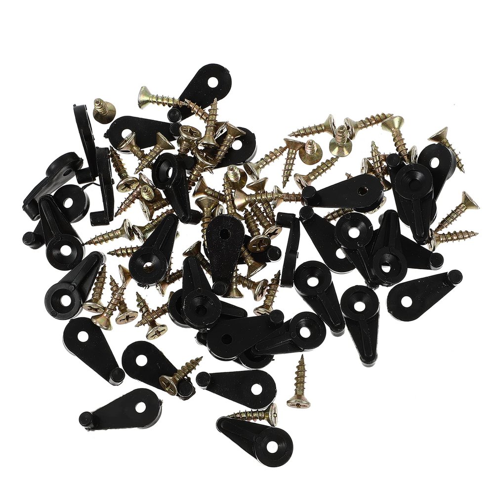 DOITOOL 100pcs Glass Retainer Clips for Mirrors Cabinet Door Installation Clips Screws Easy to Use Bathroom Mirror Holders Stable Support for Glass and