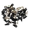 DOITOOL 100pcs Glass Retainer Clips for Mirrors Cabinet Door Installation Clips Screws Easy to Use Bathroom Mirror Holders Stable Support for Glass and view 1