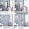 WIGING Coat Rack, Iron 360 Rotation Storage Rack, Multifunctional Underwear Clothing Display Shelf, Home Floor Clothes Drying Rack (Color : White) view 4