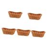 Zerodeko 5pcs Woven Fruit and Bread Storage Basket Natural Rattan Design for Kitchen Counter Snack and Sundries Organizer Decorative Home Display Basket view 1