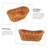 Zerodeko 5pcs Woven Fruit and Bread Storage Basket Natural Rattan Design for Kitchen Counter Snack and Sundries Organizer Decorative Home Display Basket view 2