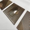 Abstract wood wall art decor, 3 piece geometric wooden wall decoration, Extra large geometric wall art view 2