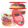 4 Pack Pie Carrier Cake Storage Container with Lid | 10.5" Large Round Plastic Cupcake Cheesecake Muffin Flan Cookie Tortilla Holder Storage Containers Airtight | Pie Keeper Transport Container view 1