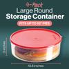 4 Pack Pie Carrier Cake Storage Container with Lid | 10.5" Large Round Plastic Cupcake Cheesecake Muffin Flan Cookie Tortilla Holder Storage Containers Airtight | Pie Keeper Transport Container view 2