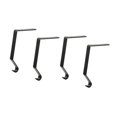 Levemolo 4pcs Metal Christmas Stocking Holders for Fireplace Xmas Hooks Random Colors for Hanging Holiday Stockings and Ornaments