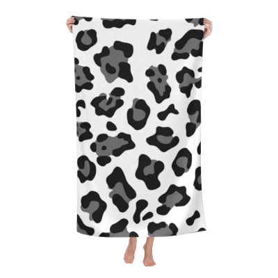 BZAXXQI Snow Leopard Bath Towels,Leopard Beach Towel Quick Dry Bath Towels Soft Bath Towel for Swimming Camping Hotel Sports Bathroom