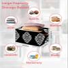 Storage Baskets for Shelves, Foldable Rectangle Storage Baskets, Antique Classic Flowers Pattern Traditional Artwork Black Storage Containers for Organizing Dorm Closet Room(15 x 11 x 9.5) view 2