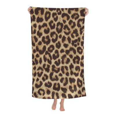 BZAXXQI Cheetah Leopard Print Bath Towels,Leopard Beach Towel Quick Dry Bath Towels Soft Bath Towel for Swimming Camping Hotel Sports Bathroom
