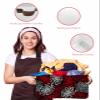Storage Baskets for Shelves, Foldable Rectangle Storage Baskets, Dahlia Pinnata Flower Turquoise Red and White Storage Containers for Organizing Dorm Closet Room(15 x 11 x 9.5) view 4