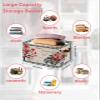Storage Baskets for Shelves, Foldable Rectangle Storage Baskets, Love Heart Tree and Truck with Rose Flower for Valentine's Day Storage Containers for Organizing Dorm Closet Room(15 x 11 x 9.5) view 2