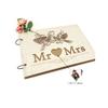 BAN.P Wedding Guest Book Personalized Wooden Lovebirds Guestbook DIY Photo Signature Books Memory Album (Color : Beige, Size : 40 Pages) view 3