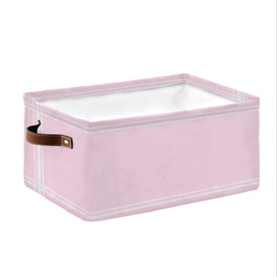 Storage Baskets for Shelves, Foldable Rectangle Storage Baskets, Pure Color Pink Storage Containers for Organizing Dorm Closet Room(15 x 11 x 9.5)