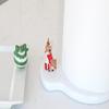 Nora Fleming Pinstripe Melamine Paper Towel Holder Mel11- Pair with One of Our Hand-Painted Minis - White view 3