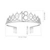 minkissy Silver Rhinestone Birthday Crown with Alloy Comb for 18th view 2