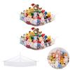 Large Stuffed Animal Net Hammock Corner (Fixed Size Min 3 Feet Right-angled Corner Space Each Side, Non-Stretchable) Toy Organizer for Plushies Teddy and Squishmallow (White 2 Pack, Large) view 1