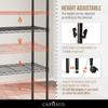 CAPHAUS NSF Adjustable Height Wire Shelving Unit w/Liner, Basement Storage Shelving, Metal Steel Storage Shelves, Garage Shelving Storage Organizer, Utility Shelf, 4-Tier W/Wheels W/Liners, Black view 4