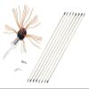 LIYUN Chimney Sweep kit Chimney Sweep Kit, Chimney Cleaning Kit with 6/8/10/12 Flexible Chimney Rods, Chimney Brush, Chimney Cleaning Tool, Chimney Cleaning System (Color : Orange, Size : 8 m) view 1