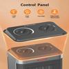 1500W Small Space Heater for Indoor Use, PTC Ceramic Space Heater with Thermostat, 3 Modes, Safety Quiet Heating, Multiple Protection, Portable Heater for Office Room Desk Use view 2