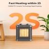 1500W Small Space Heater for Indoor Use, PTC Ceramic Space Heater with Thermostat, 3 Modes, Safety Quiet Heating, Multiple Protection, Portable Heater for Office Room Desk Use view 3