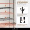 CAPHAUS NSF Adjustable Height Wire Shelving Unit w/Liner, 5-Tier Metal Steel Storage Shelf for Basement, Garage, Utility Organizer, No Wheels, Black view 4