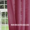 Frelement Pinch Pleat Faux Linen Curtains Drapery 108 Inches Extra Long Curtains for Loft High Ceiling Bedroom Light Filtering Window Treatments, 50" W x 108" L, 2 Panels, Rose view 3
