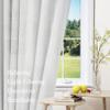 Frelement Pinch Pleat Faux Linen Curtains Drapery 108 Inches Extra Long Curtains for Loft High Ceiling Bedroom Light Filtering Window Treatments, 50" W x 108" L, 2 Panels, White view 4