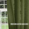 Frelement Pinch Pleat Faux Linen Curtains Drapery 108 Inches Extra Long Curtains for Loft High Ceiling Bedroom Light Filtering Window Treatments, 50" W x 108" L, 2 Panels, Turtle Green view 3