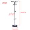 LOYALHEARTDY Metal Coat Rack Stand Hat Rack Freestanding Coat Rack Disc Base Hat Storage Coat Hanger Tree 16 Hook for Coats, Scarves, Hats, Handbags, Umbrellas, Keys (Black) view 3
