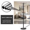LOYALHEARTDY Metal Coat Rack Stand Hat Rack Freestanding Coat Rack Disc Base Hat Storage Coat Hanger Tree 16 Hook for Coats, Scarves, Hats, Handbags, Umbrellas, Keys (Black) view 4