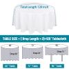 Kesfey 6 Packs 120 Inchs Polyester White Round Table Cloths Wrinkle Resistant Tablecloth Washable Banquet Tablecovers splashproof High Density Table Covers Fabric Tablecloths for Wedding Birthday view 2