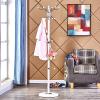 LOYALHEARTDY Metal Coat Rack Stand Hat Rack Freestanding Coat Stand Disc Base Hat Hanger Tree 16 Hook for Scarves, Handbags, Umbrellas, Keys (White) view 1