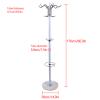 LOYALHEARTDY Metal Coat Rack Stand Hat Rack Freestanding Coat Stand Disc Base Hat Hanger Tree 16 Hook for Scarves, Handbags, Umbrellas, Keys (White) view 3