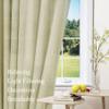 Frelement Pinch Pleat Faux Linen Curtains Drapery 108 Inches Extra Long Curtains for Loft High Ceiling Bedroom Light Filtering Window Treatments, 50" W x 108" L, 2 Panels, Beige view 4